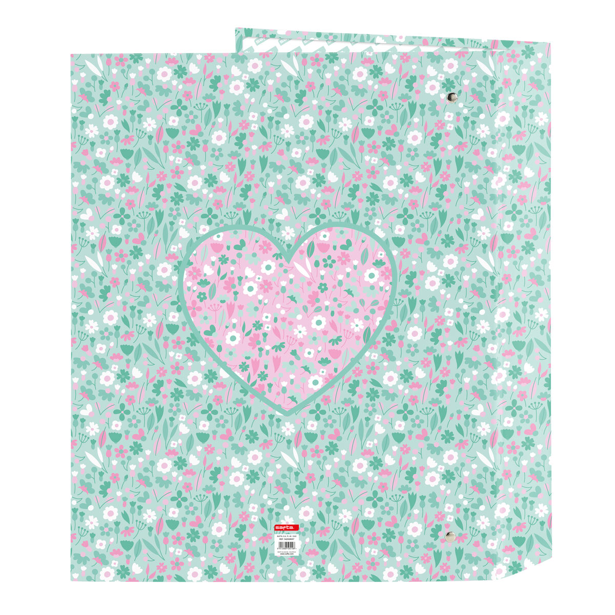 Ringpärm Safta Cuore Mint A4 27 x 33 x 6 cm