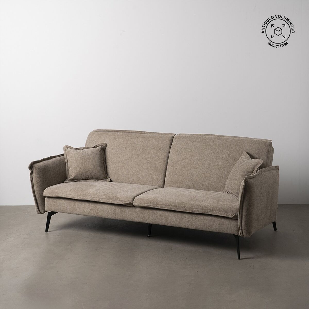 Bäddsoffa Beige-brun (taupe) 214 x 106 x 84 cm - 2