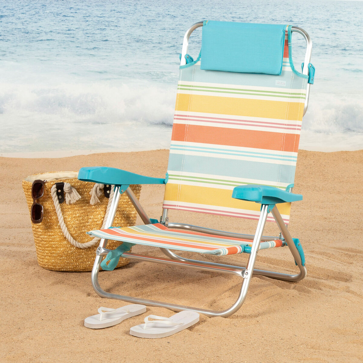 Strandstol Aktive Multicolour 48 x 90 x 60 cm (2 antal) - 3