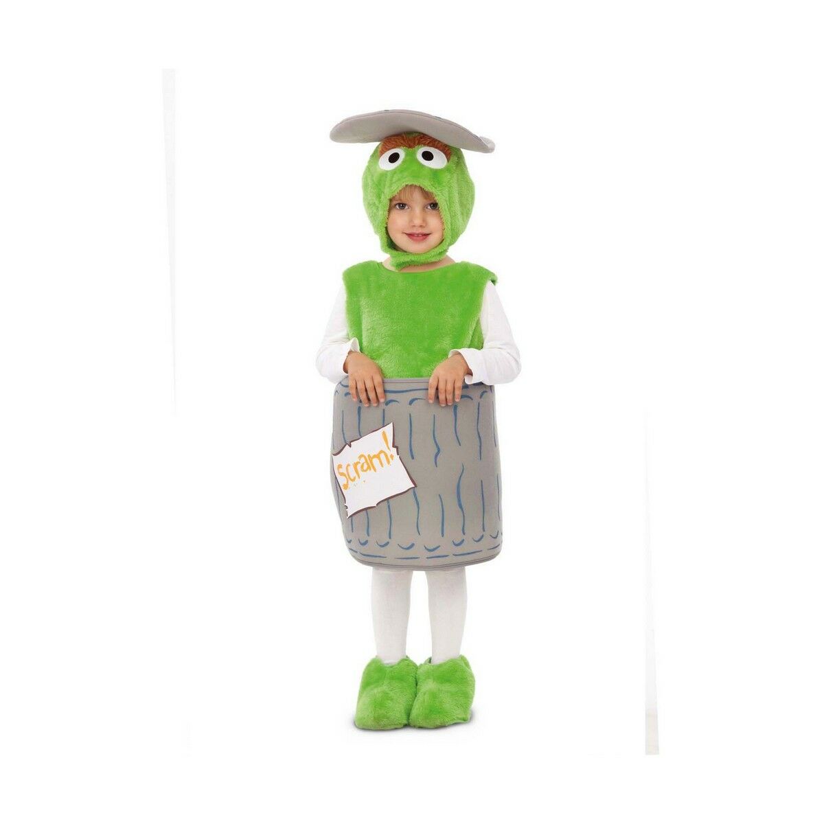 Maskeraddräkt bebis My Other Me Oscar the Grouch Sesame Street Grön (4 Delar)
