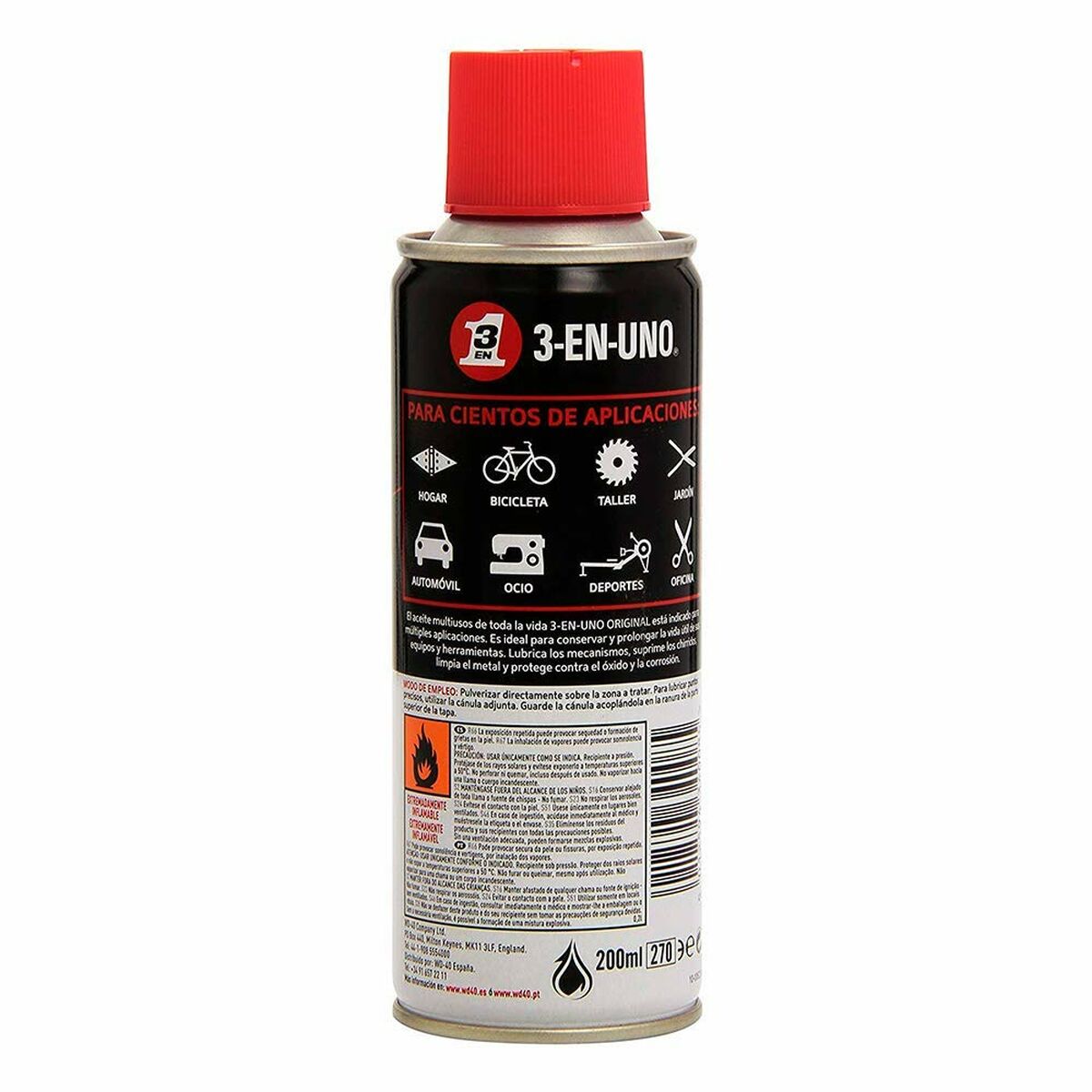 Smörjolja 3-En-Uno 34135 200 ml Spray Flera användningsområden - 3