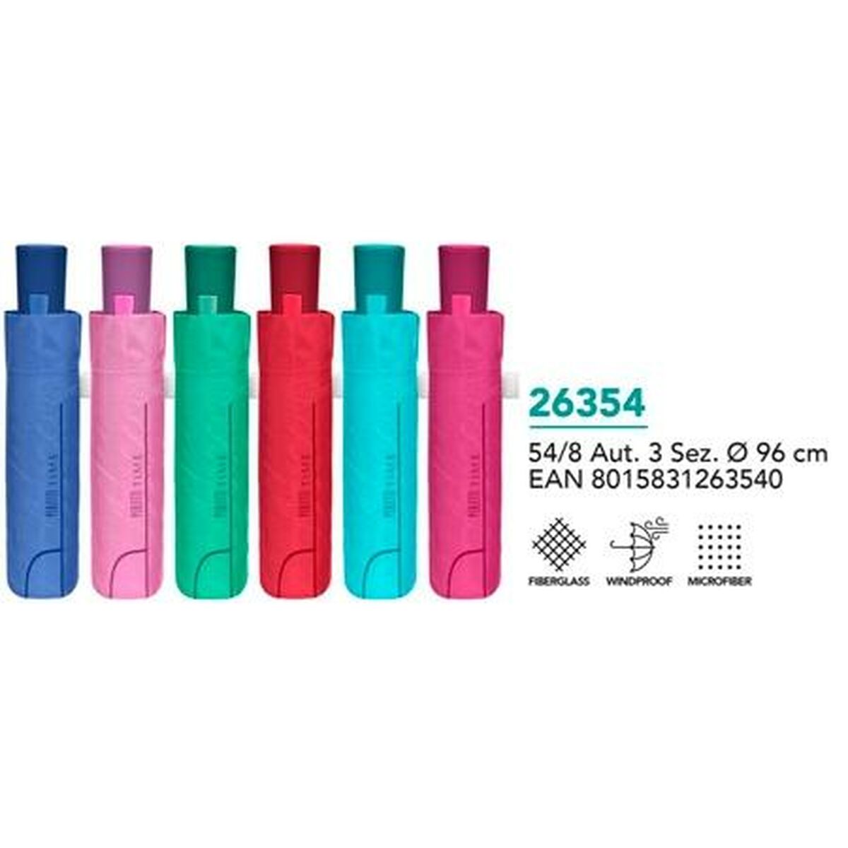 Hopfällbart paraply Perletti 96 cm - 2