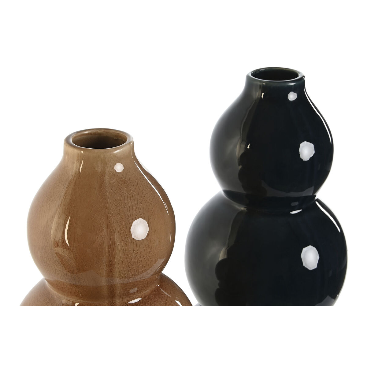 Vas Home ESPRIT Blå Brun Porslin 19 x 19 x 45 cm (2 antal) - 3