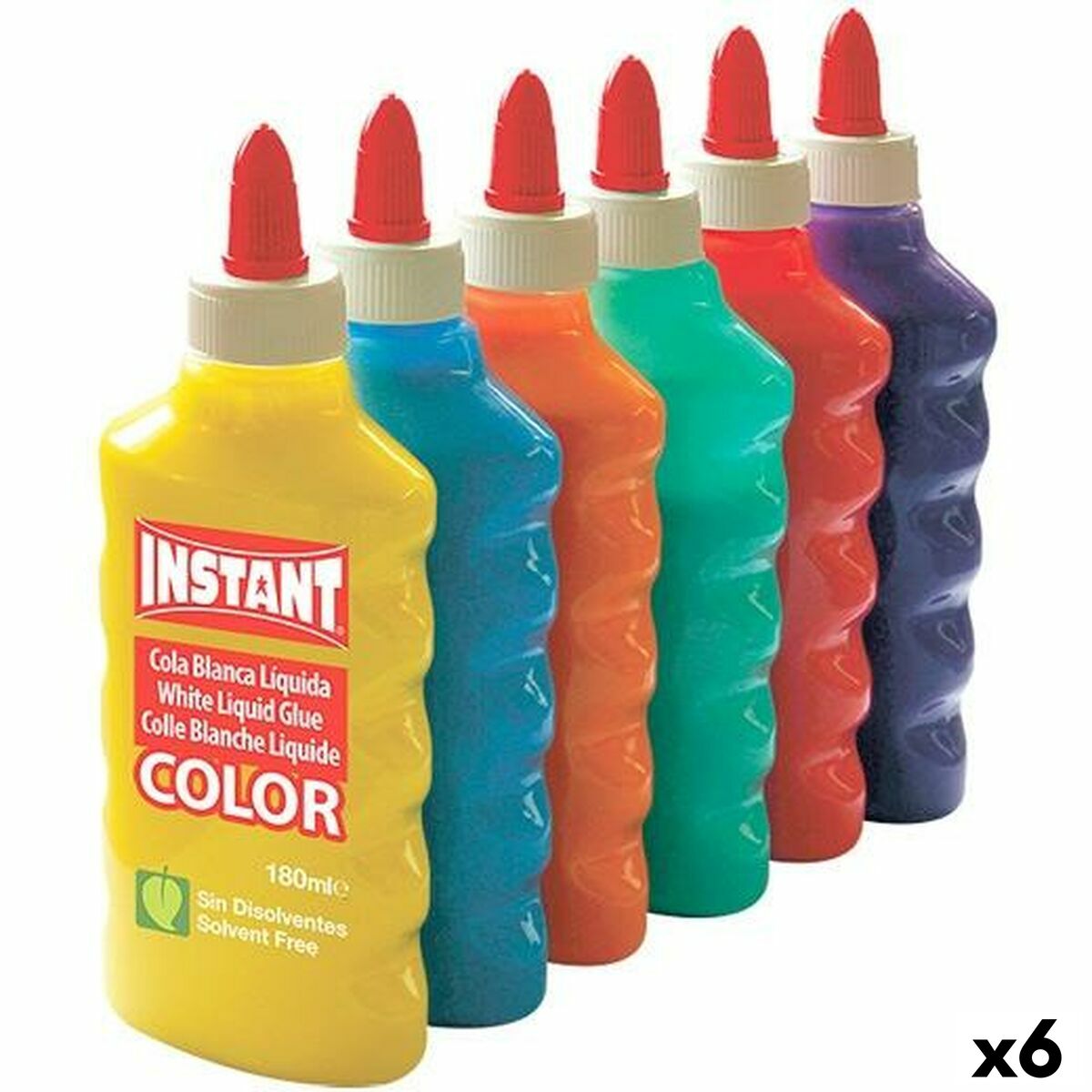 Omedelbara köer Playcolor Instant 180 ml Multicolour 6 Delar