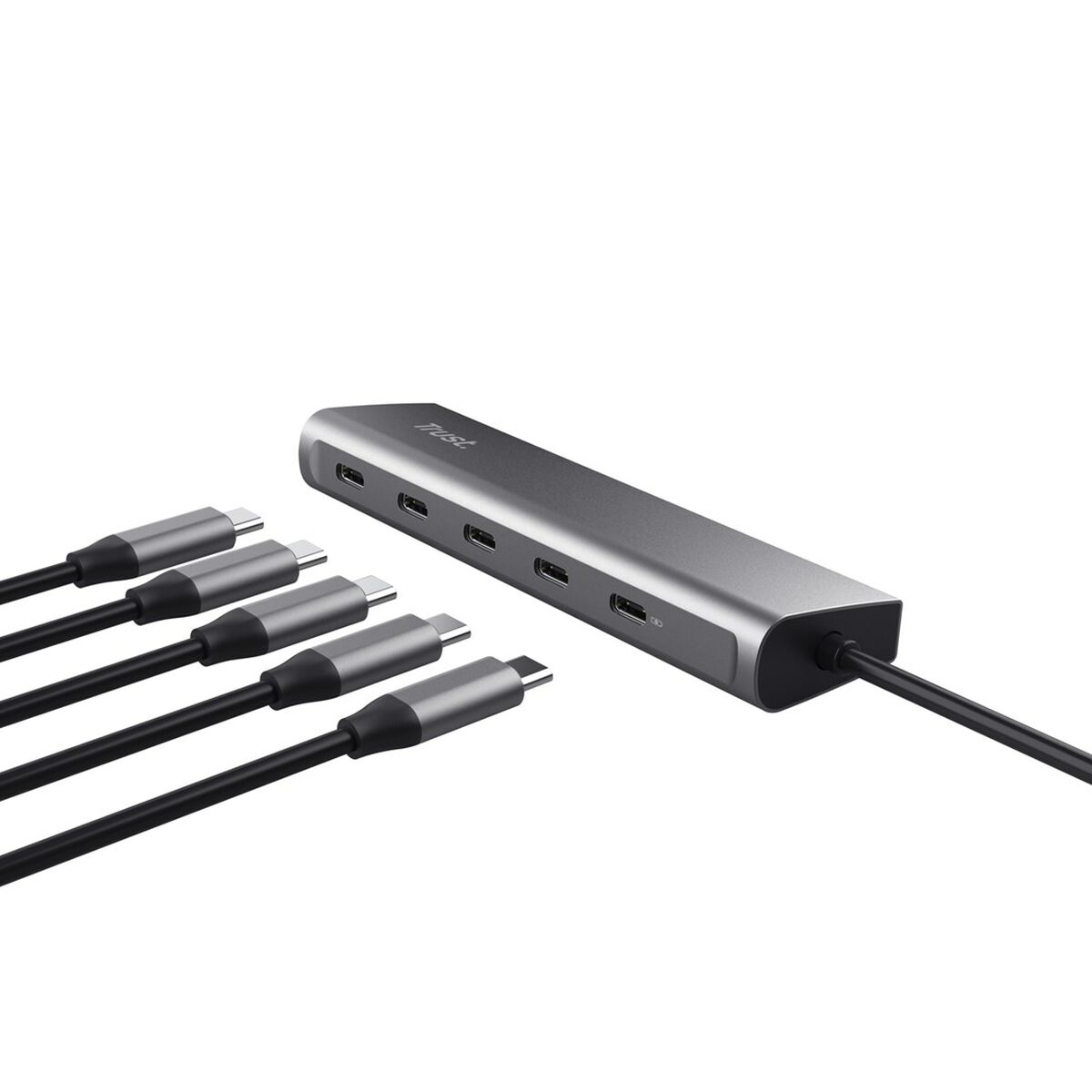 USB-HUB Trust 25136 Silvrig 10 cm (1 antal)