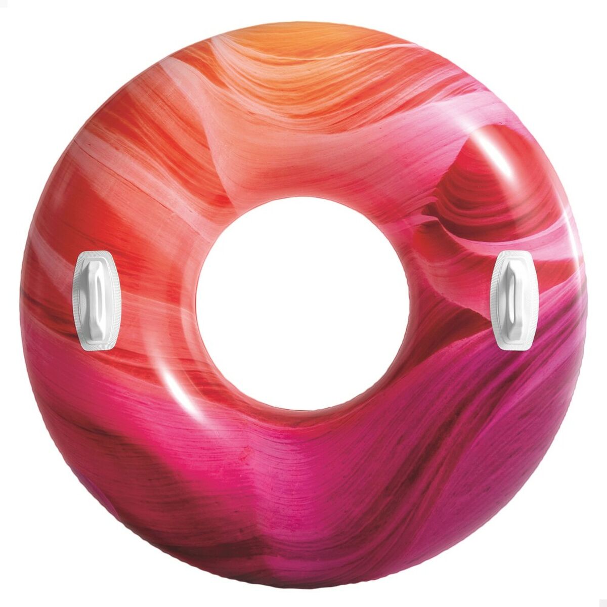 Uppblåsbar poolflotta Intex Med handtag Ø 91 cm Multicolour - 2