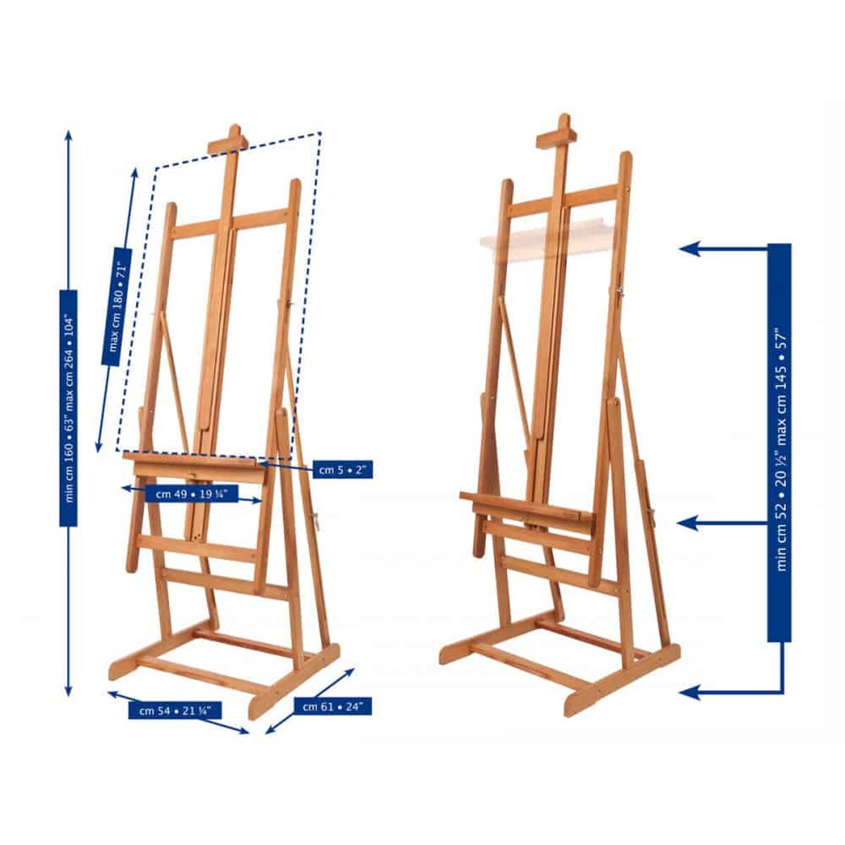Staffli MABEF M80 54 x 61 x 160 cm Brun bokträ - 3