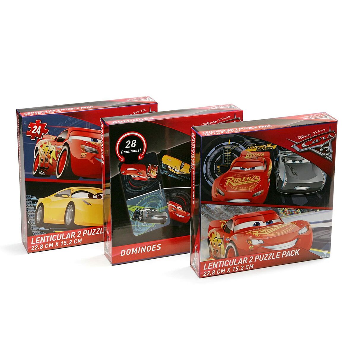Pussel och Domino - set Cars 3 antal - 3