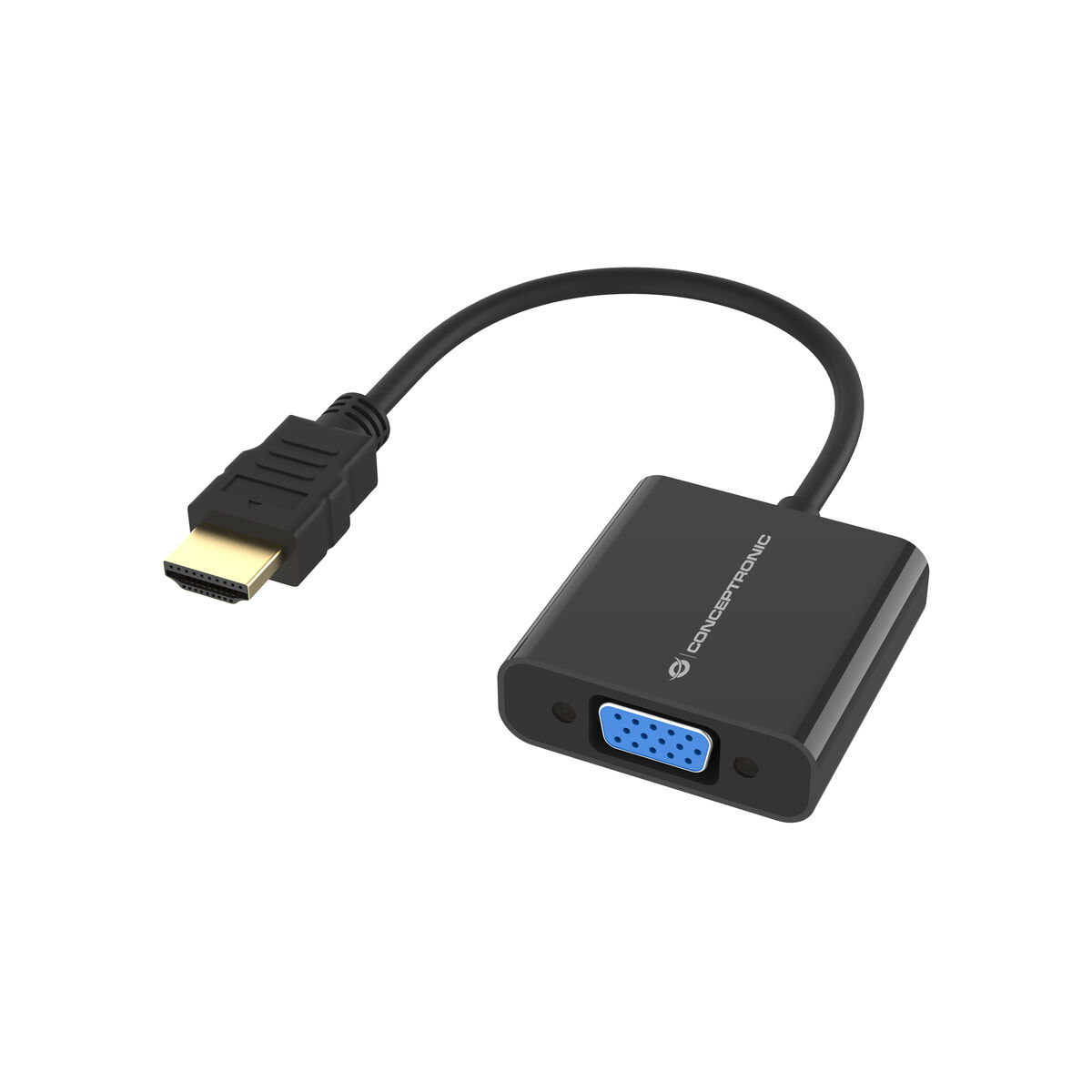 Adapter HDMI till VGA Conceptronic 1080P Svart 25 cm
