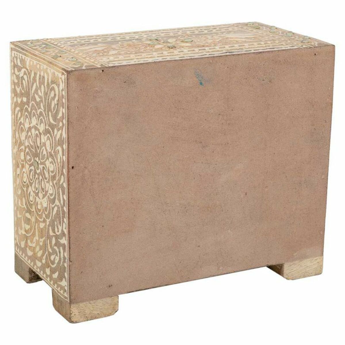 Smyckeskrin Alexandra House Living Multicolour Naturell Mangoträ Trä MDF 10 x 15 x 18 cm 2 lådor - 7
