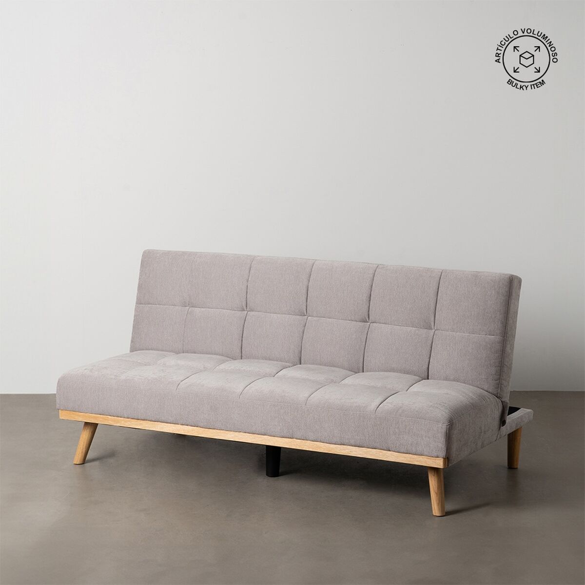 Bäddsoffa Grå Naturell 178 x 94 x 86 cm - 2