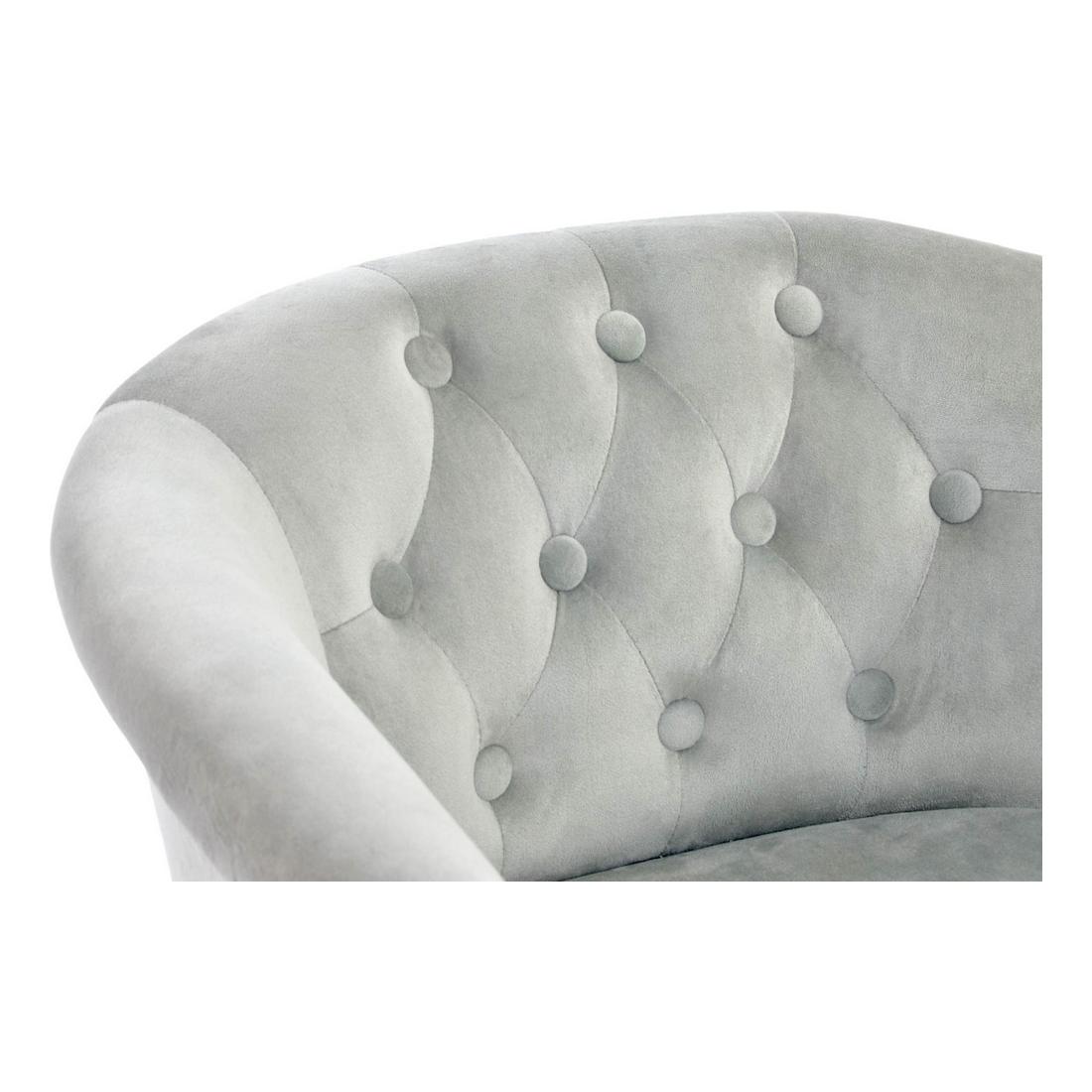 Fåtölj DKD Home Decor 8424001543137 Grå Multicolour Gummiträ 62 x 58 x 69 cm - 2