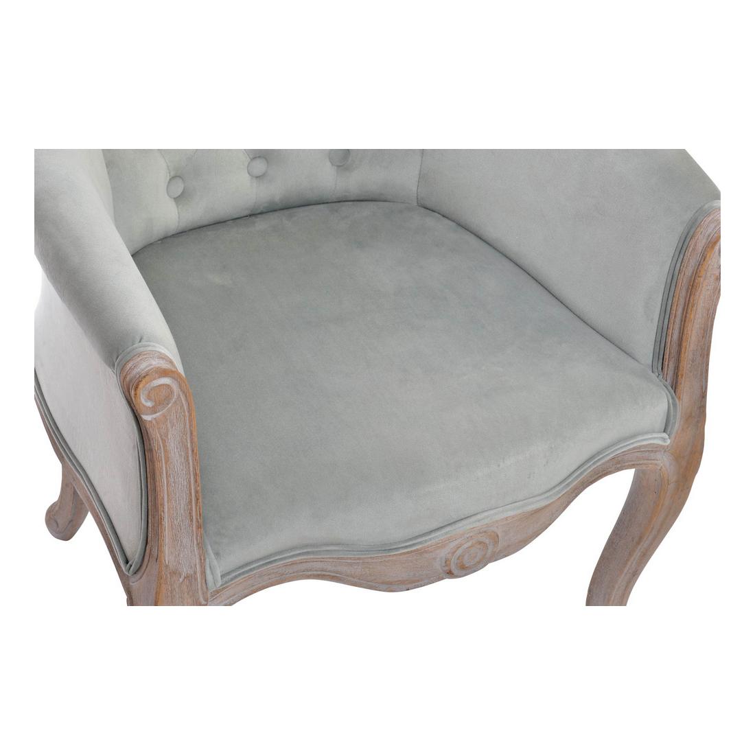 Fåtölj DKD Home Decor 8424001543137 Grå Multicolour Gummiträ 62 x 58 x 69 cm - 3