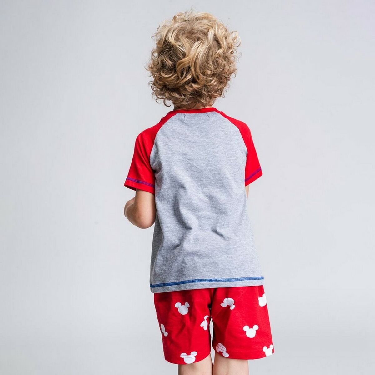 Sommarpyjamas Mickey Mouse Röd Grå - 5