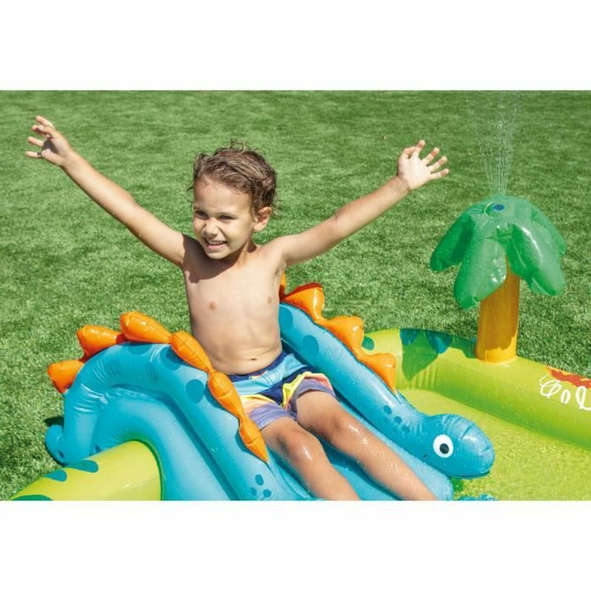 Uppblåsbar plaskpool för barn Intex         Dinosaurier 143 L - 2