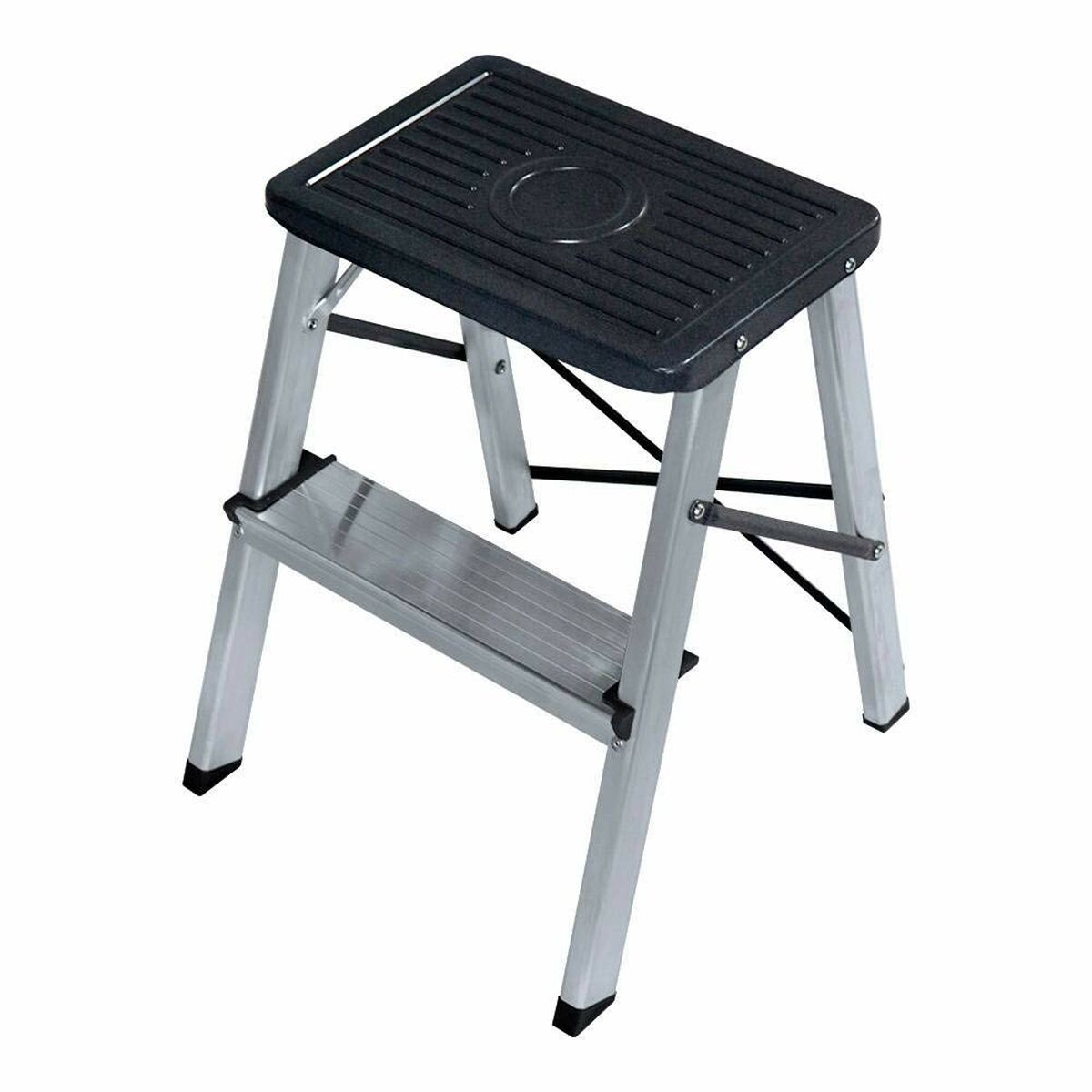 Fällbar pall EDM 75050 Aluminium 38 x 14 x 60 cm - 2