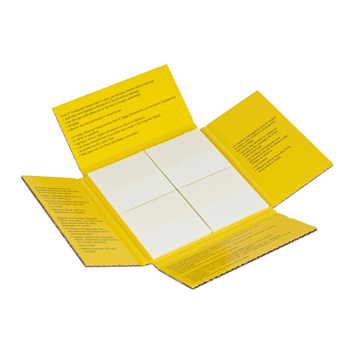 Klisterlappar Post-it 600-TRSPT-SIOC Transparent 12 Delar 73 x 73 mm - 5