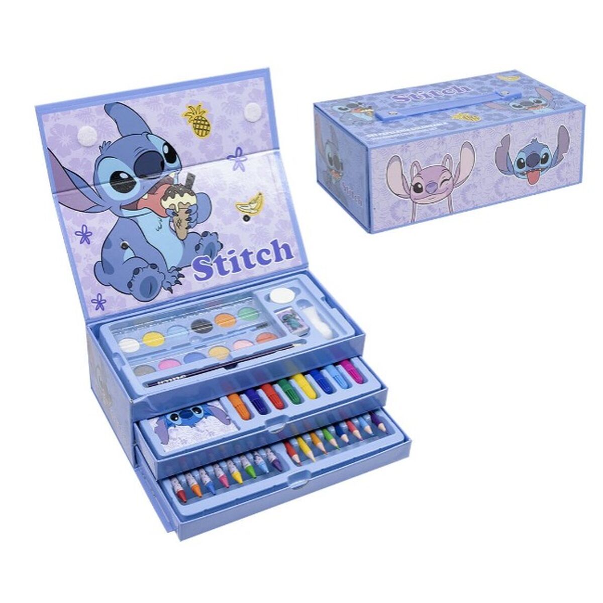 Brevpapper Set Stitch Ljusblå