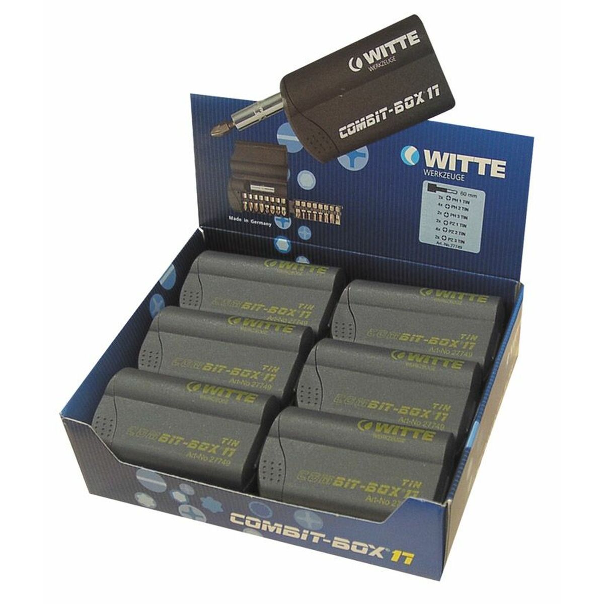 Bitssats WITTE COMBIT-BOX 17 17 Delar - 2