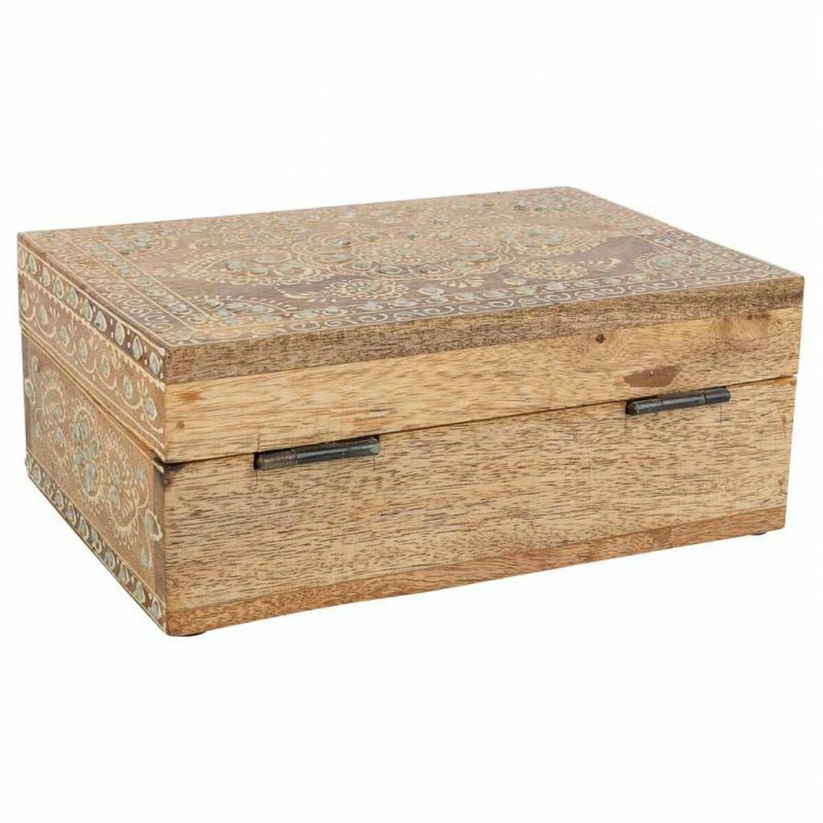 Smyckeskrin Alexandra House Living Vit Naturell Mangoträ Trä MDF 18 x 10 x 25 cm - 7