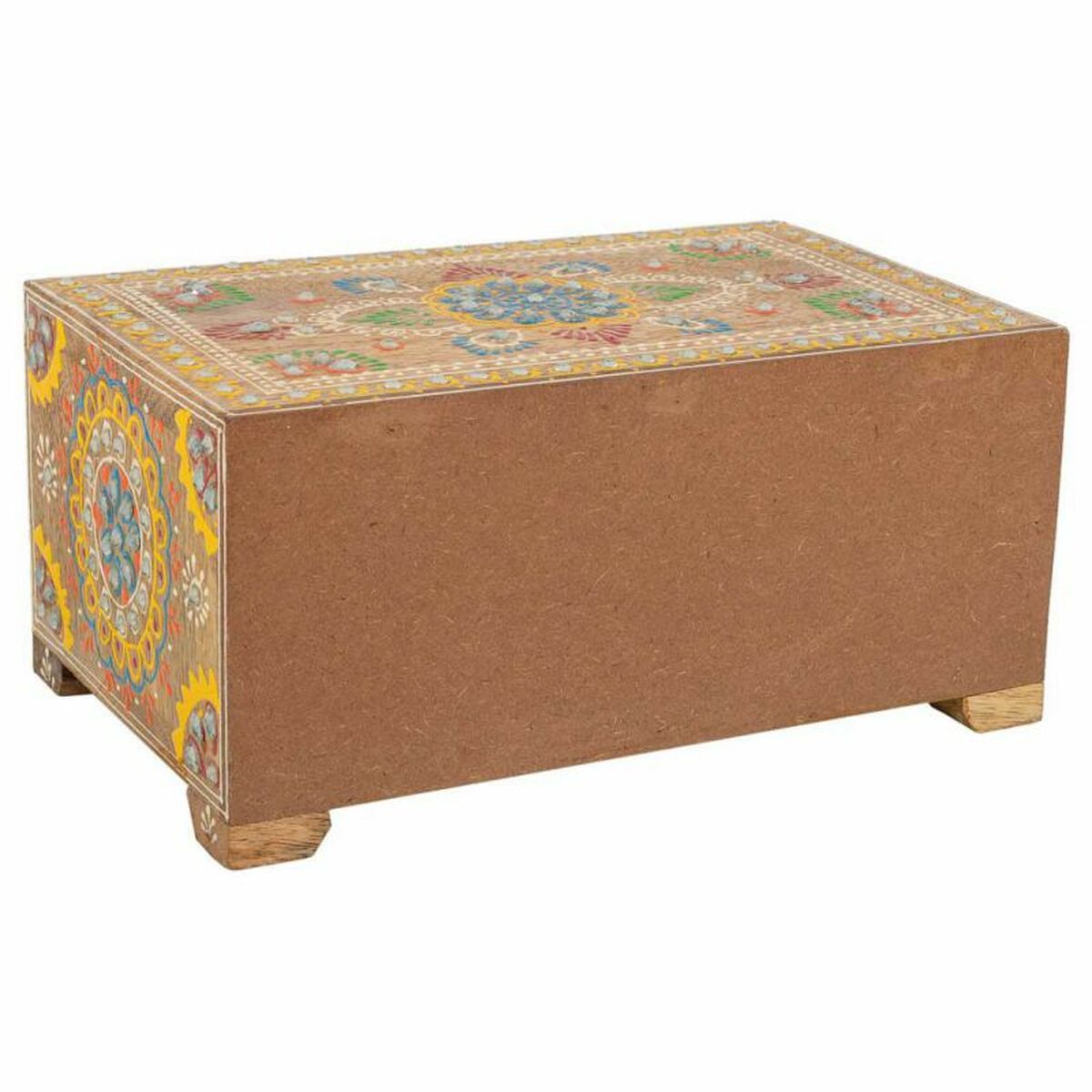 Smyckeskrin Alexandra House Living Multicolour Naturell Mangoträ Trä MDF 14 x 10 x 23 cm 2 lådor - 7