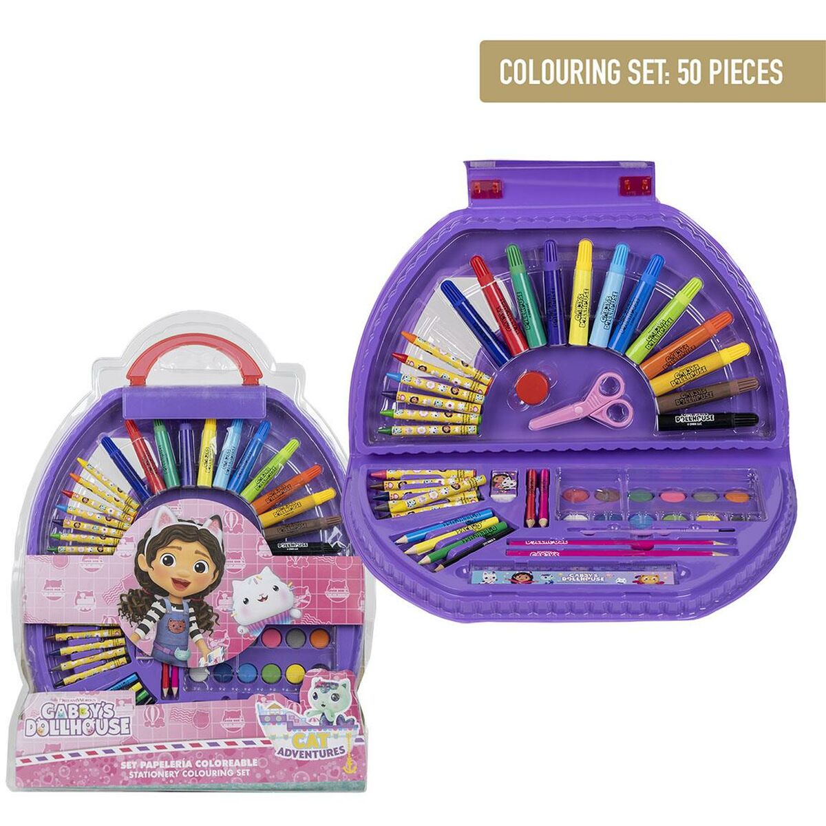 Brevpapper Set Gabby's Dollhouse Multicolour 50 Delar - 4