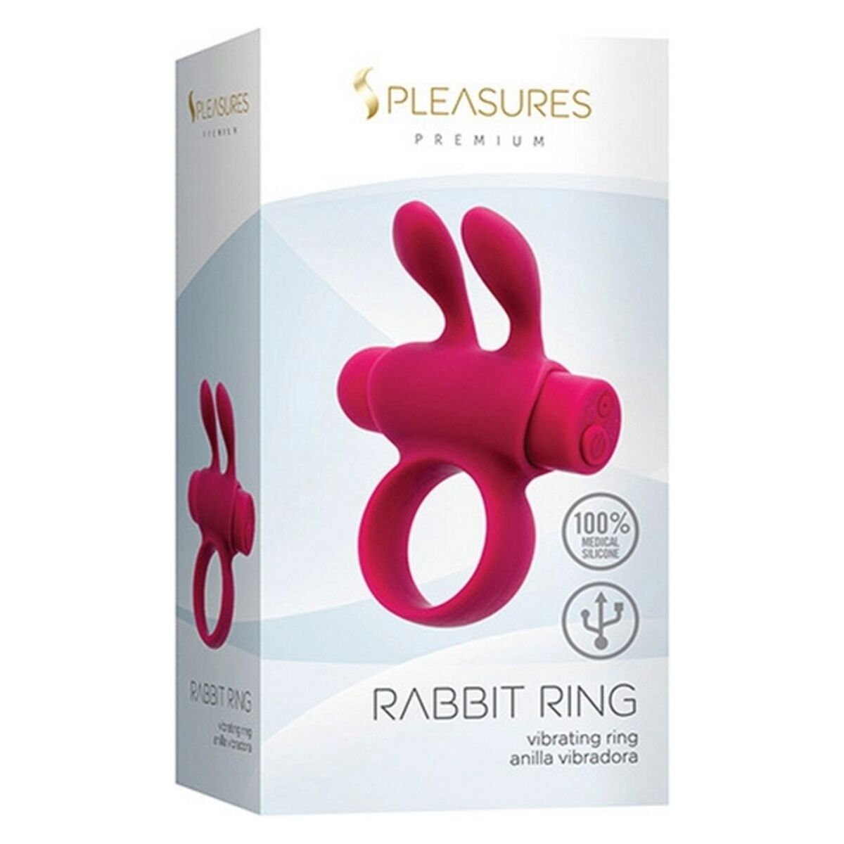 Penisring S Pleasures Rabbit Rosa - 6