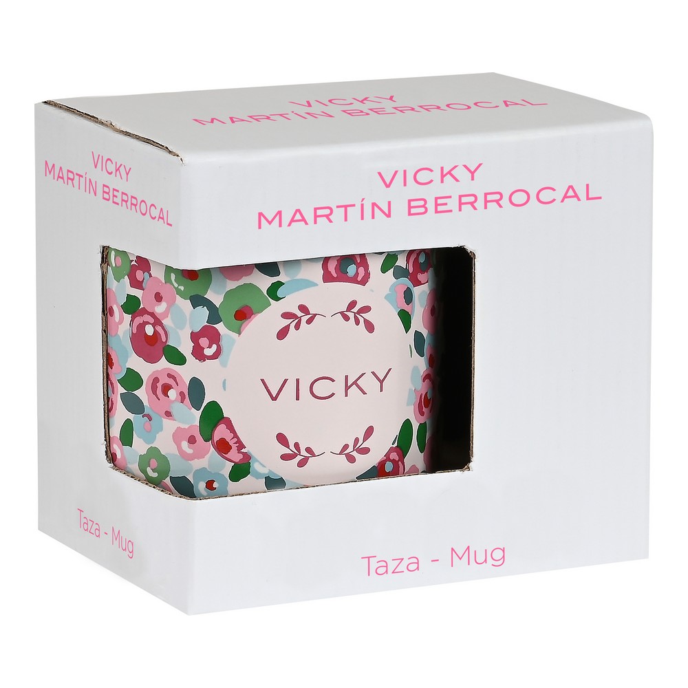 Mugg Vicky Martín Berrocal Rosebloom Keramik Multicolour (350 ml) - 3
