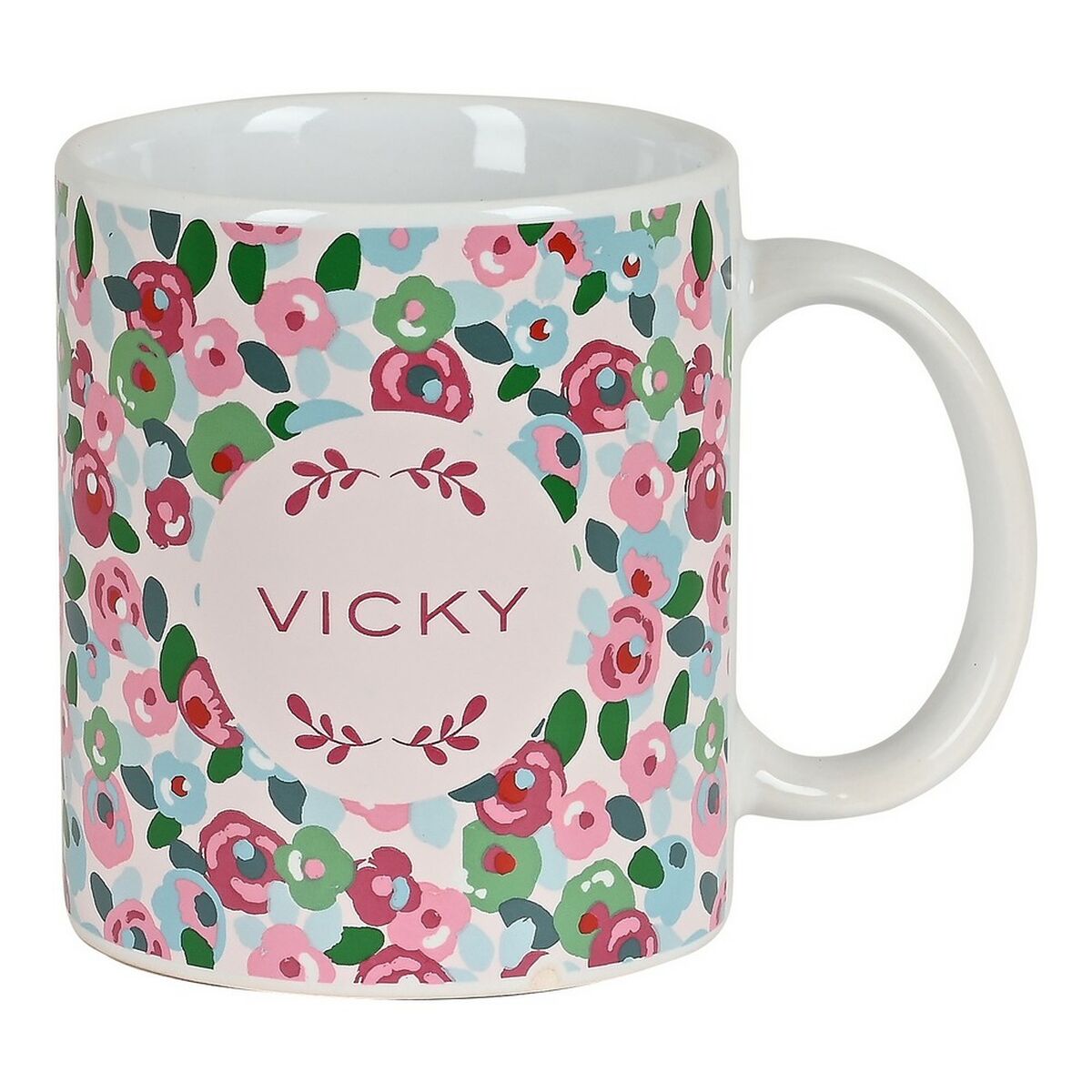 Mugg Vicky Martín Berrocal Rosebloom Keramik Multicolour (350 ml) - 4