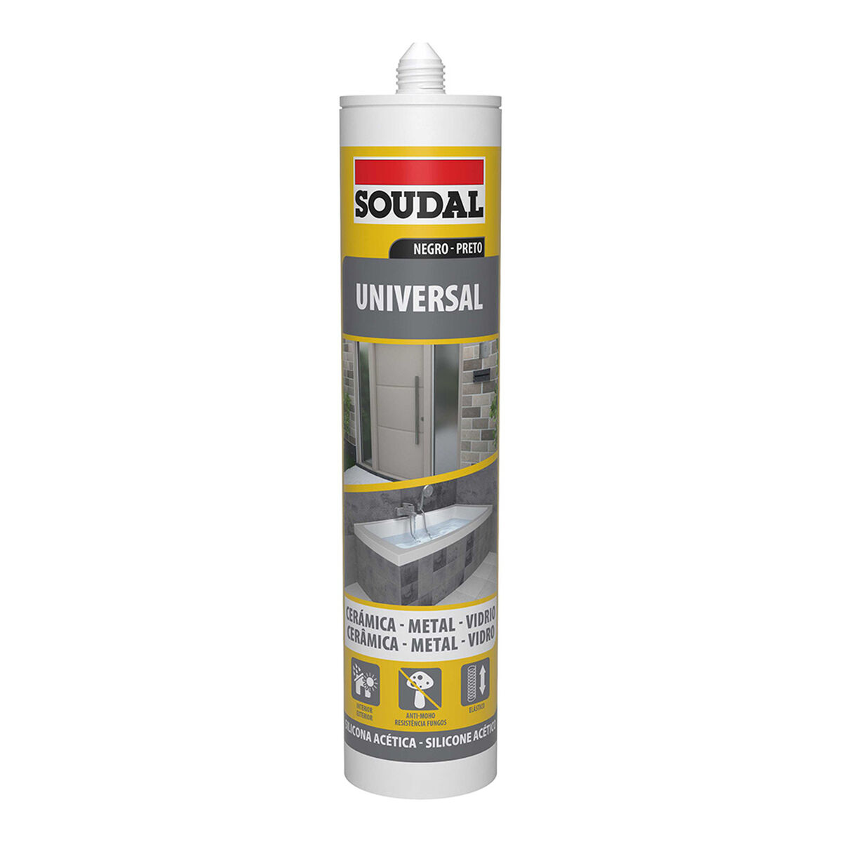 Silikon Soudal 115926 Universal Svart 280 ml - 2