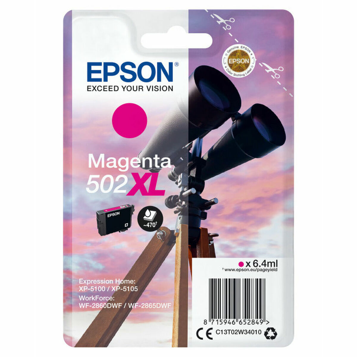Original Bläckpatron Epson 502XL Magenta - 3