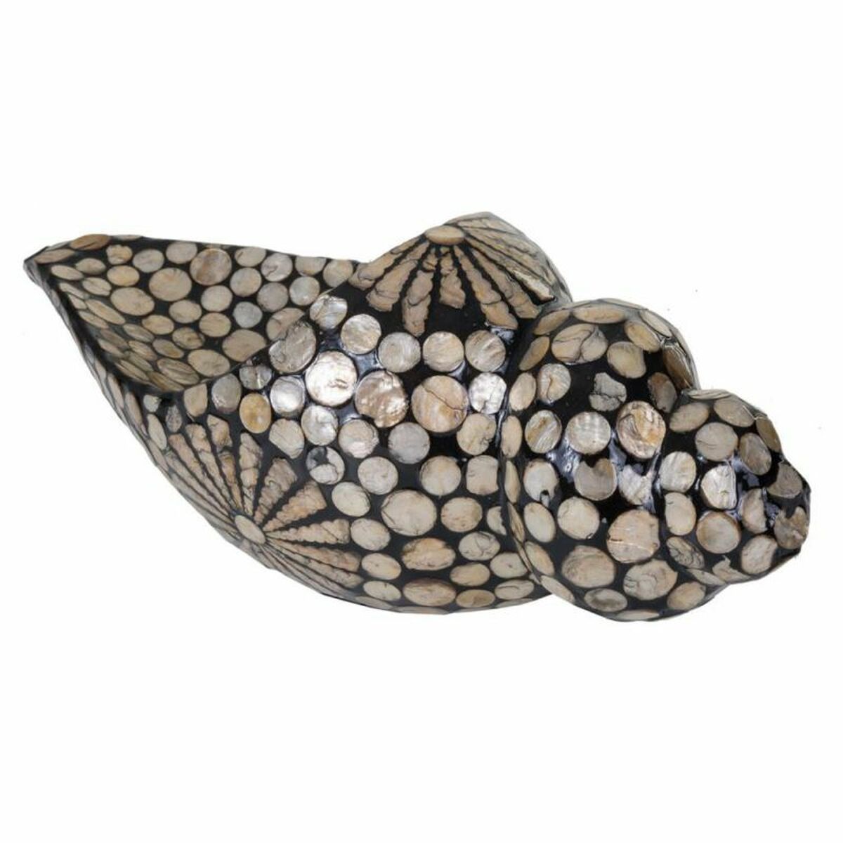 Prydnadsfigur Alexandra House Living Svart Kräm Snigel 16 x 15 x 42 cm - 4