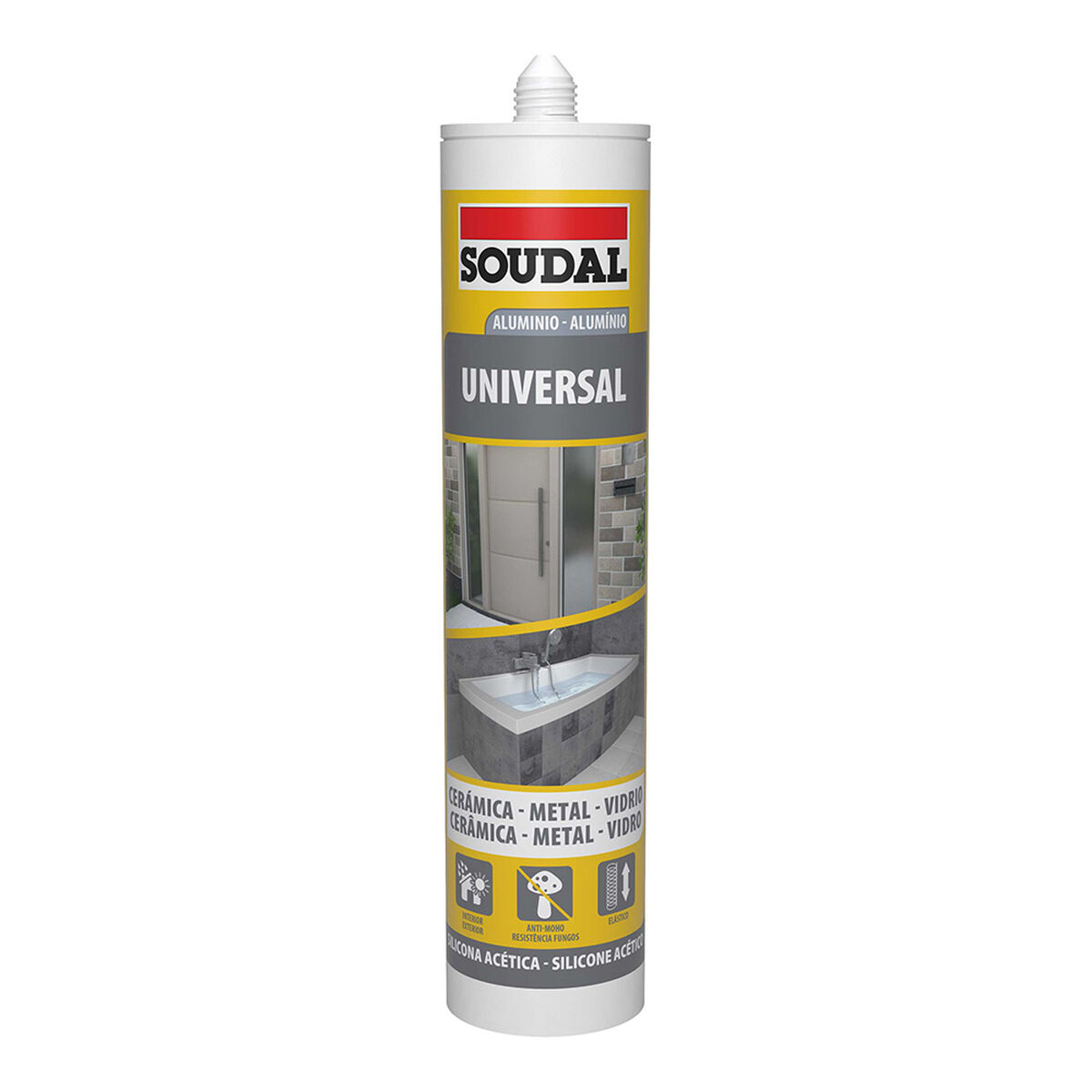 Silikon Soudal 115924 Universal Silvrig 280 ml