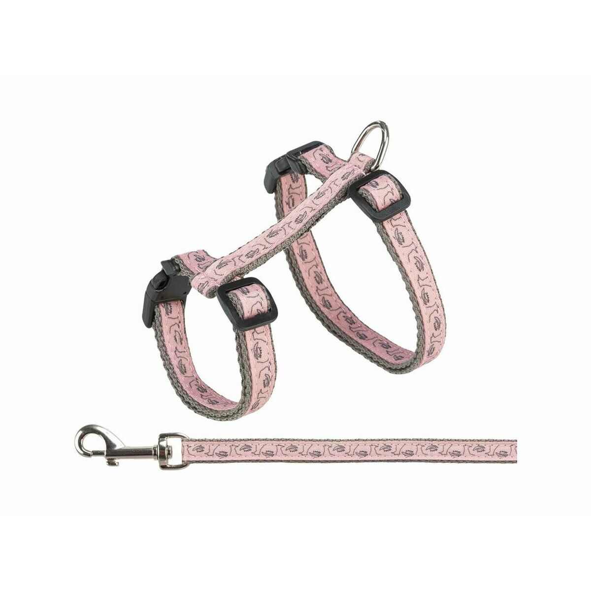 Kattsele Trixie Grå Rosa 27-45 cm