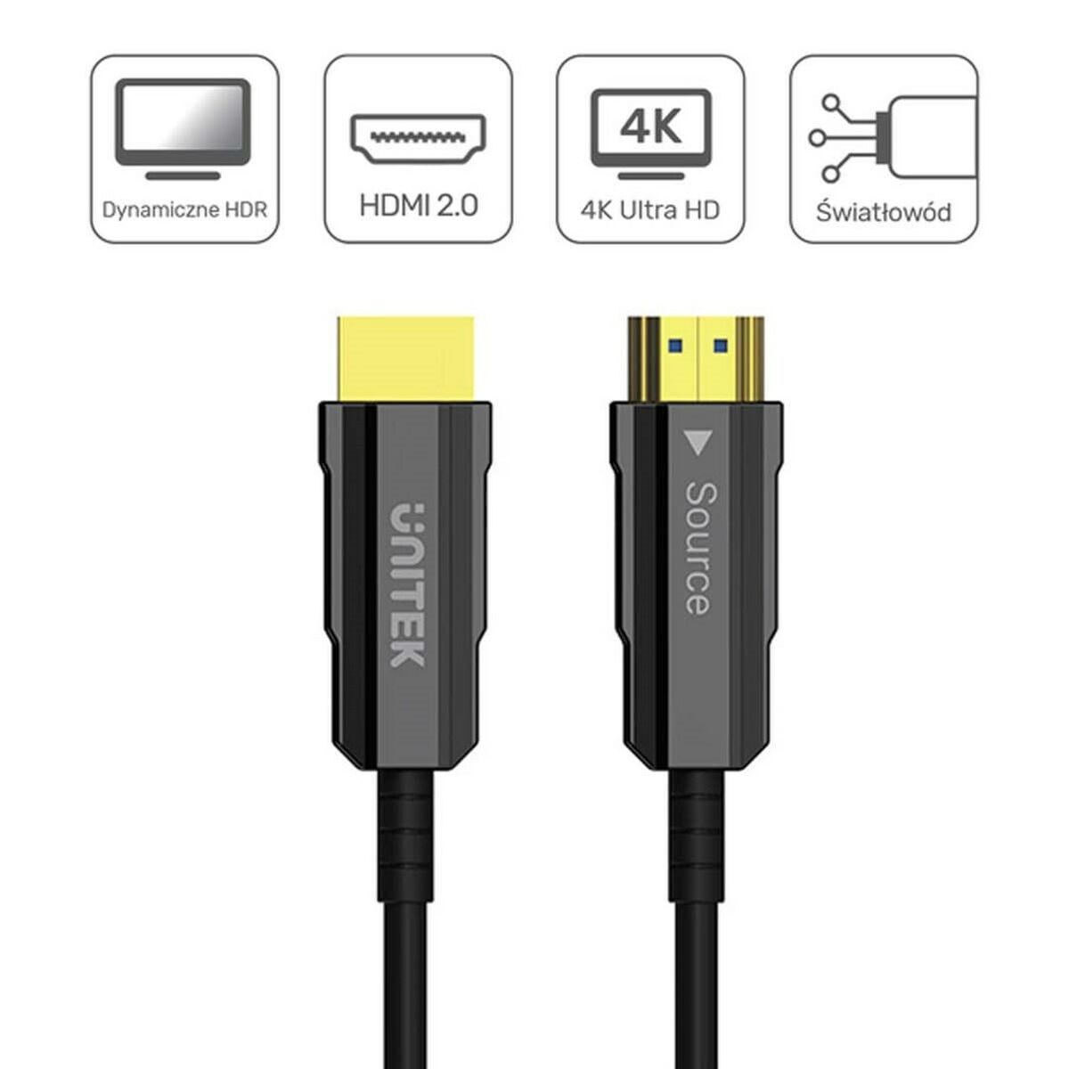 Kabel HDMI Unitek C11092ASL01-15M Svart 15 m - 3