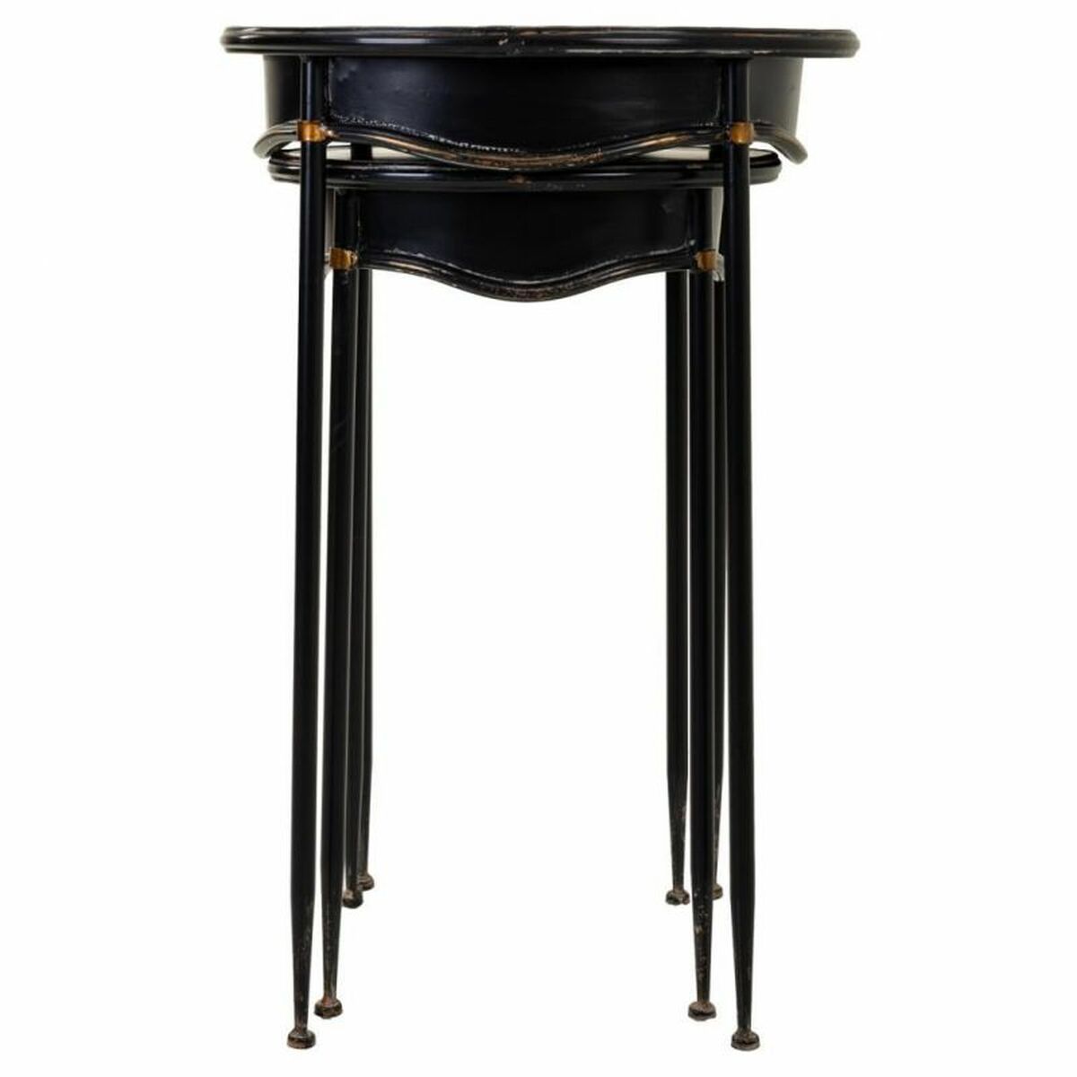 2-bordsset Alexandra House Living Svart Metall 75 x 75 x 50 cm - 4