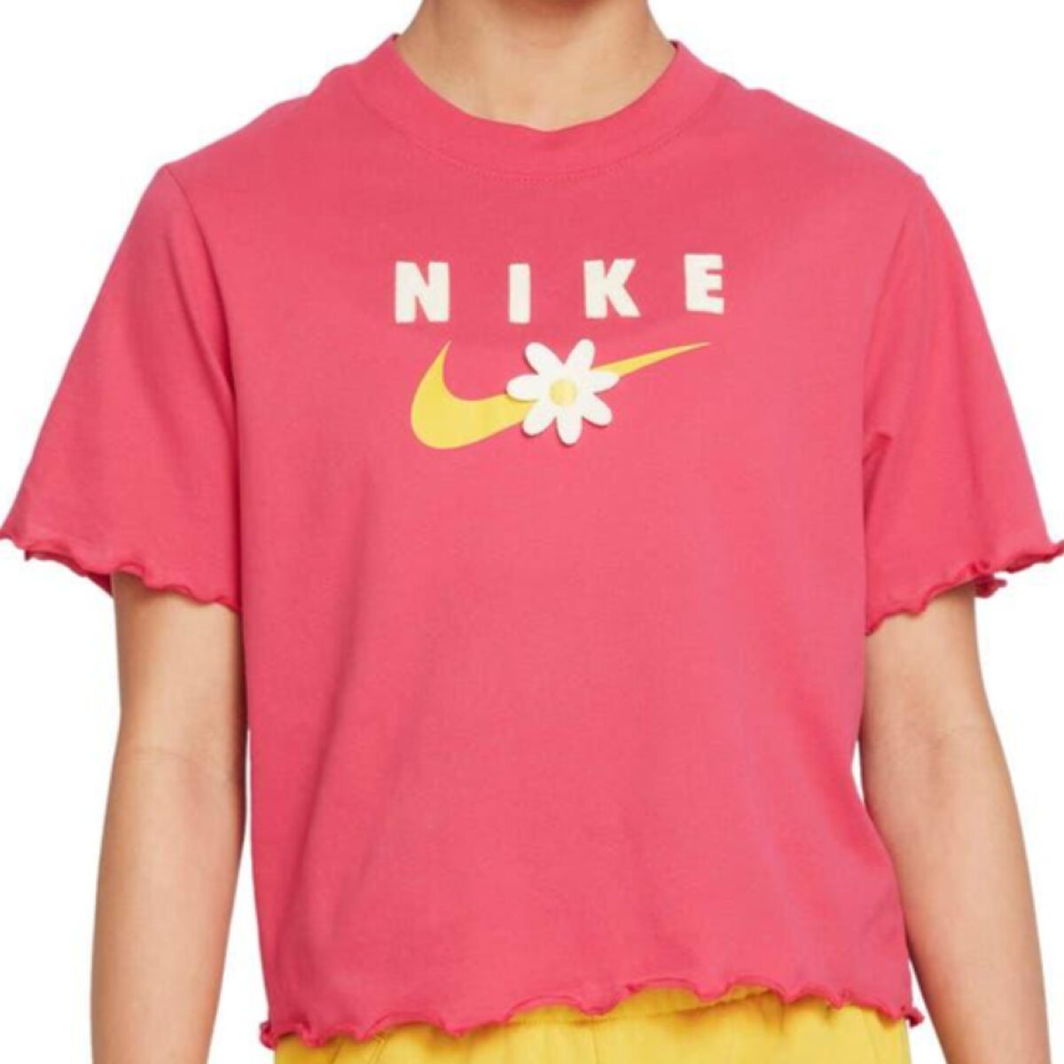 Barn T-shirt med kortärm ENERGY BOXY FRILLY Nike DO1351 666  Rosa - 5