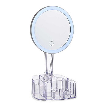 Förstorande Spegel med LED 1x Vit polystyren 12,6 x 34,5 x 17 cm