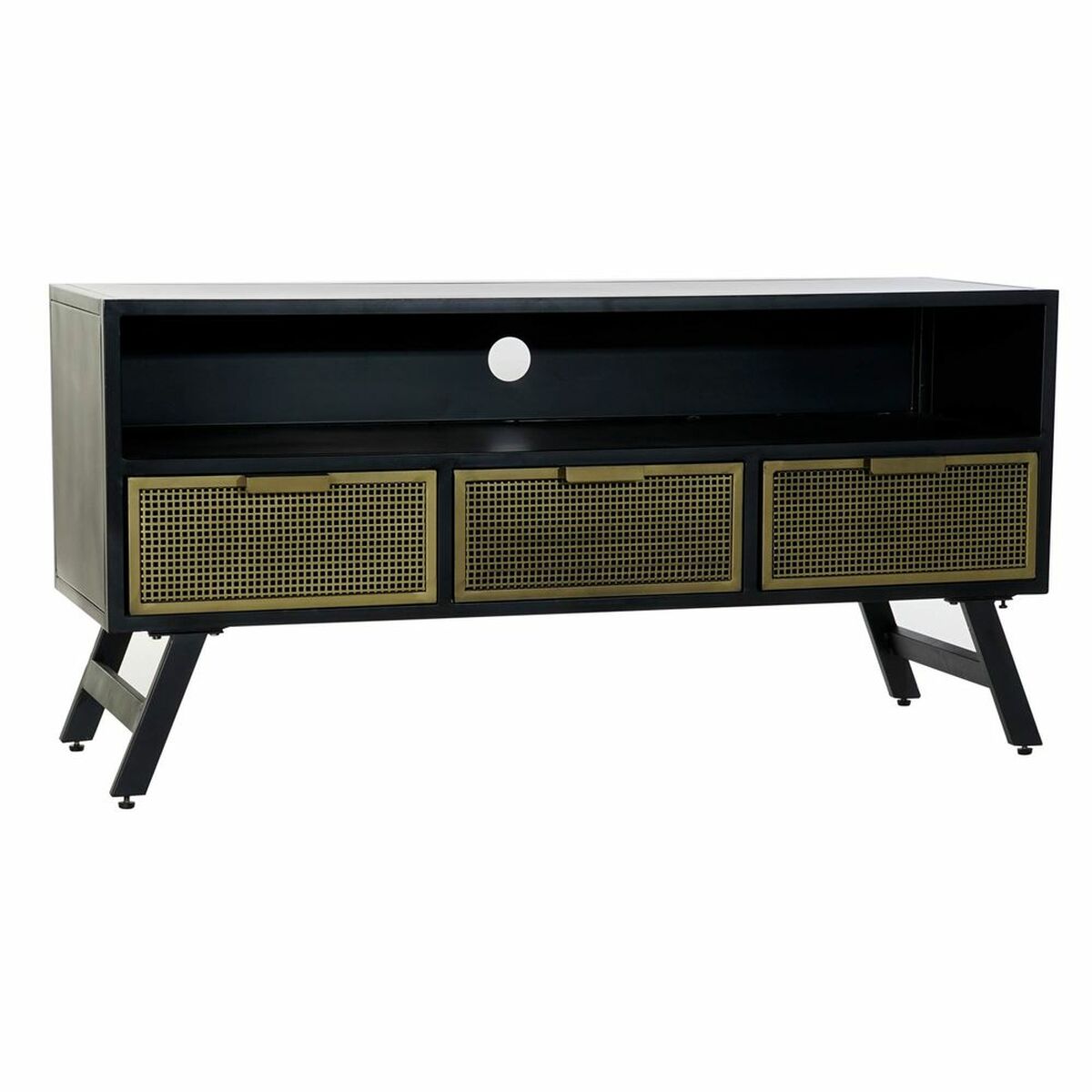 TV-möbler DKD Home Decor Svart Metall Gyllene (125 x 41 x 62 cm) - 3