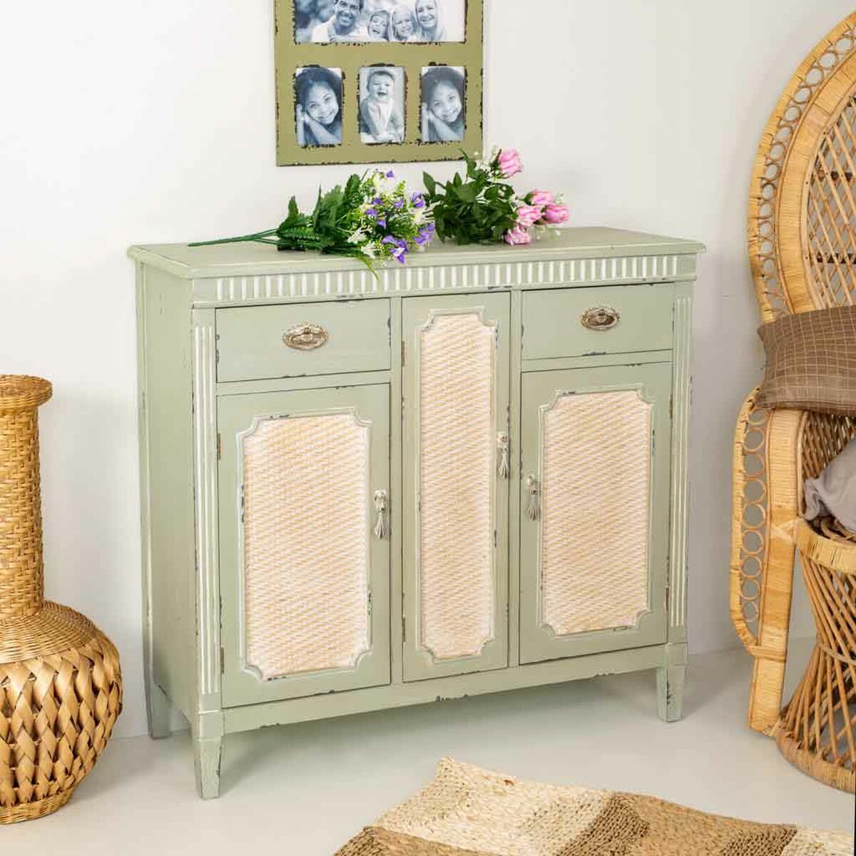 Mottagare Alexandra House Living Grön 88 x 36 x 95 cm