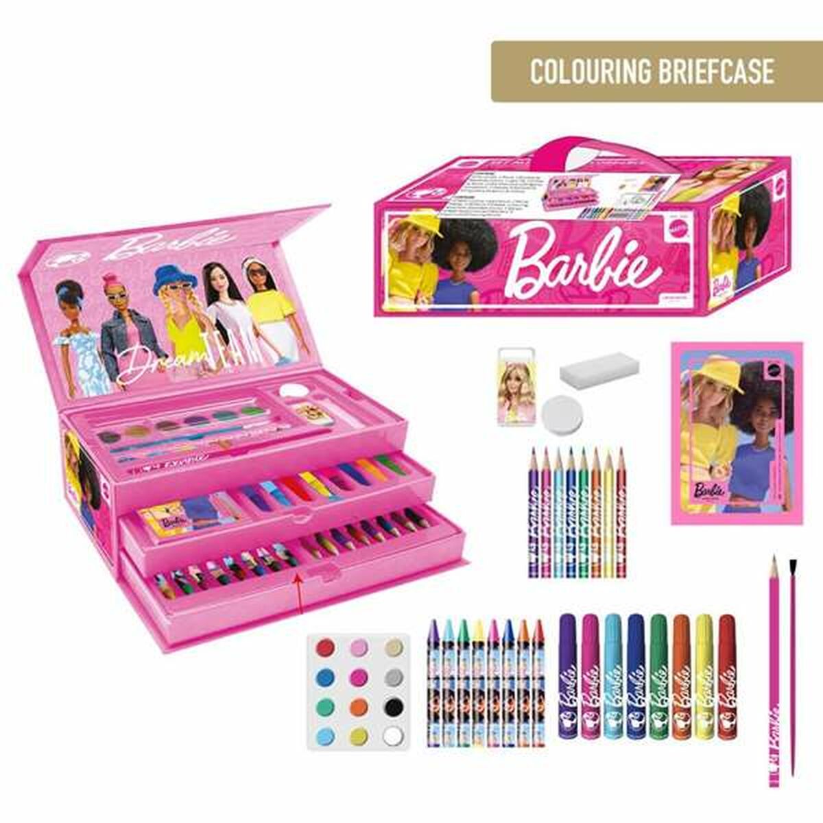 Brevpapper Set Barbie Rosa - 7