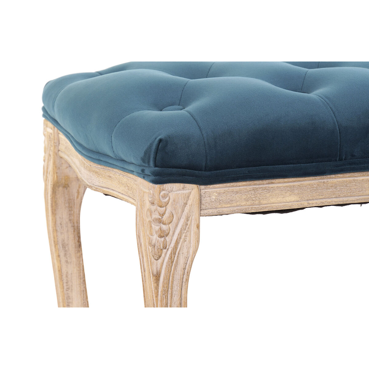 Sittpall DKD Home Decor Polyester Sammet Gummiträ Grön (110 x 37 x 49 cm) - 3
