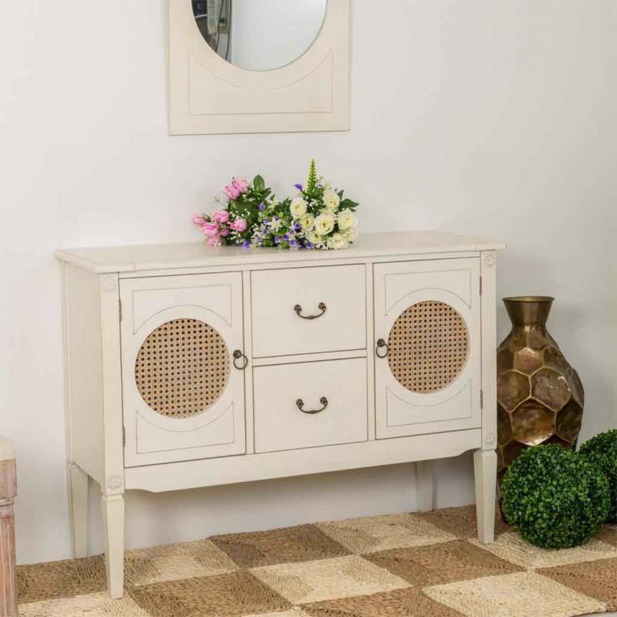 Mottagare Alexandra House Living Vit 78 x 40 x 106 cm - 3