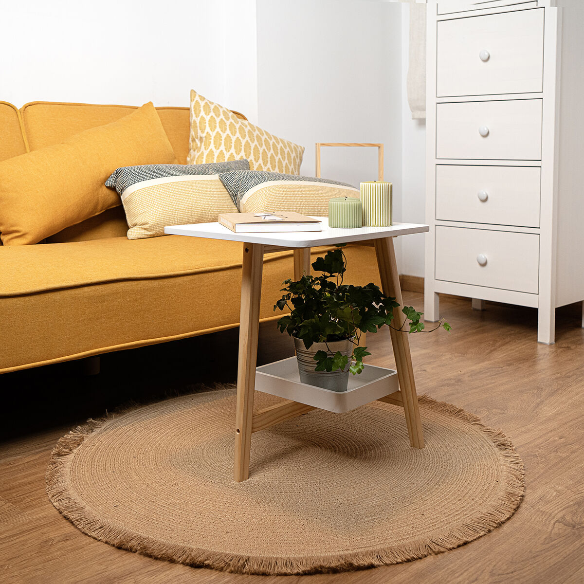 Nattduksbord Vinthera Moa Vit Plast 43 x 38 x 48 cm - 2