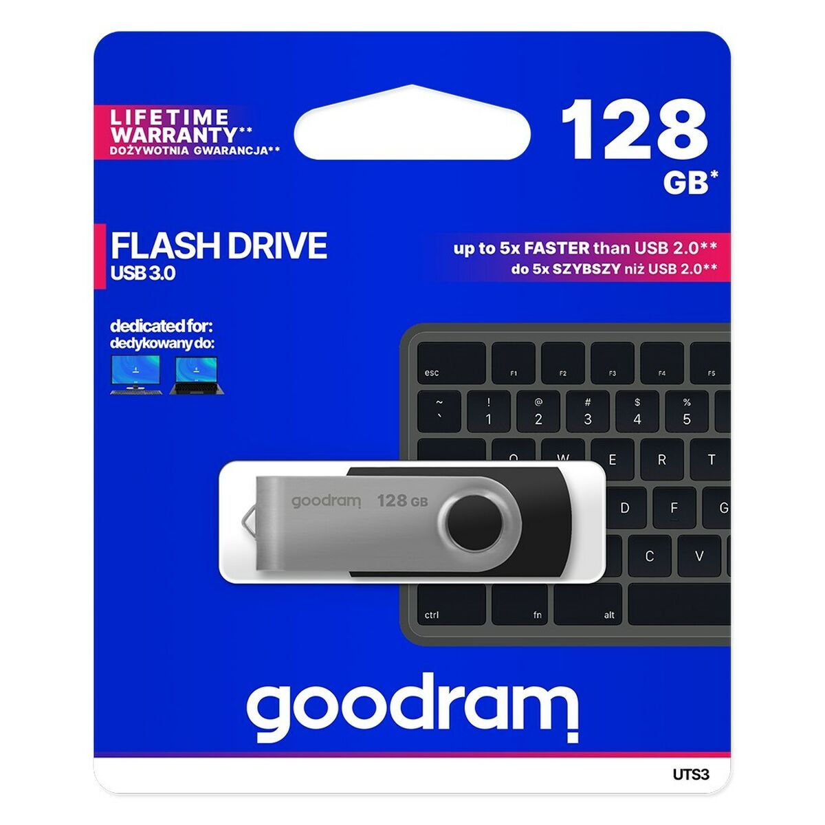 USB-minne GoodRam UTS3 USB 3.1 Svart 128 GB (1 antal) - 11