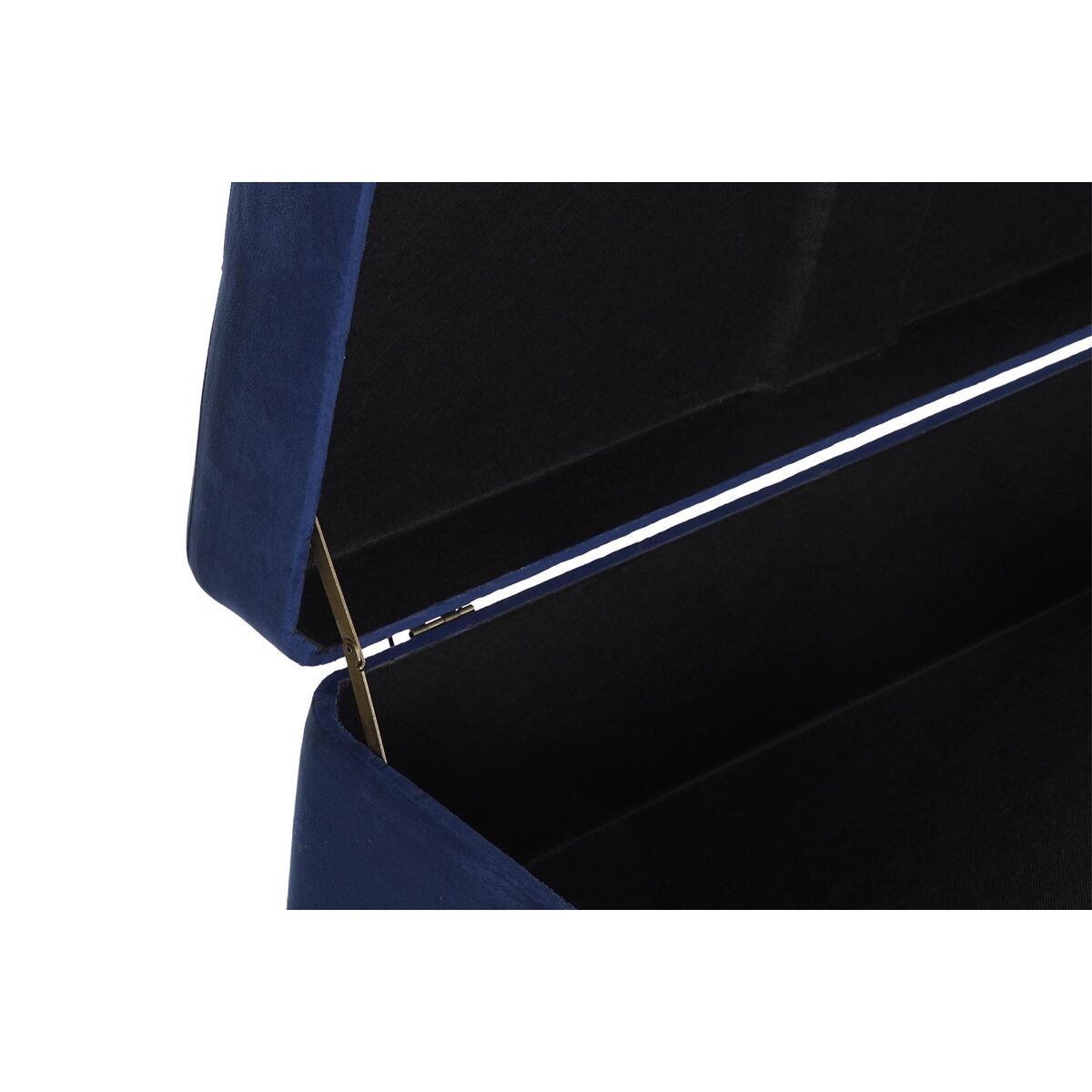 Sittpall DKD Home Decor   Blå Gyllene Metall Sammet (90 x 40 x 47 cm) - 4