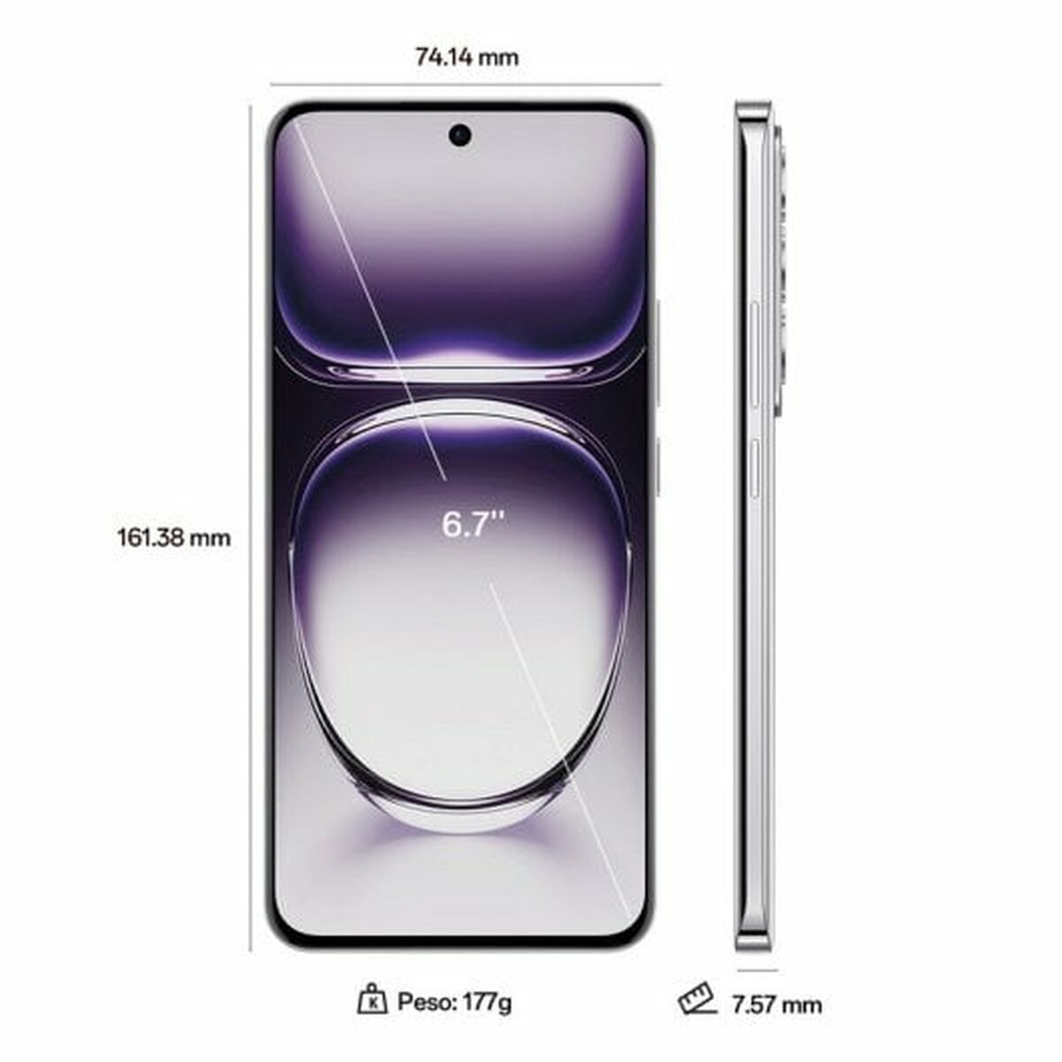 Smartphone Oppo OPPO Reno12 5G 6,7" 12 GB RAM 256 GB Stål - 7
