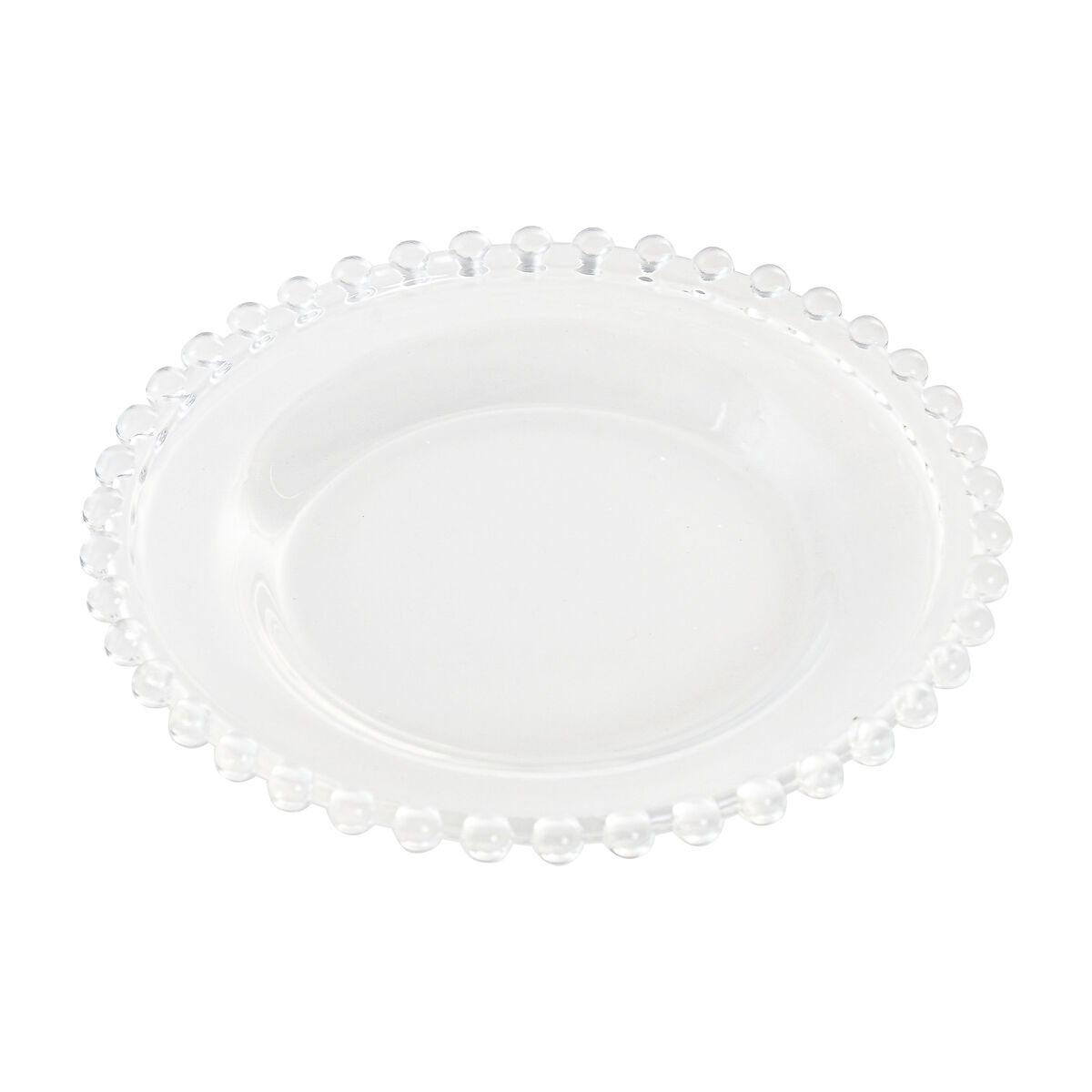 Platt skål Home ESPRIT Transparent Glas 15,6 x 15,6 x 1,7 cm - 2
