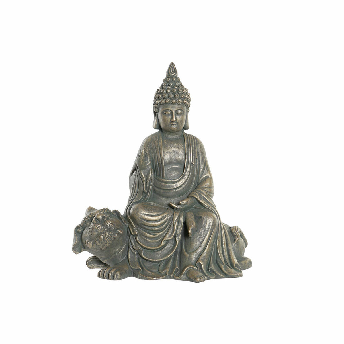 Prydnadsfigur DKD Home Decor 38 x 25 x 43 cm Svart Gyllene Buddha Mörkgrå Orientalisk Modern - 4