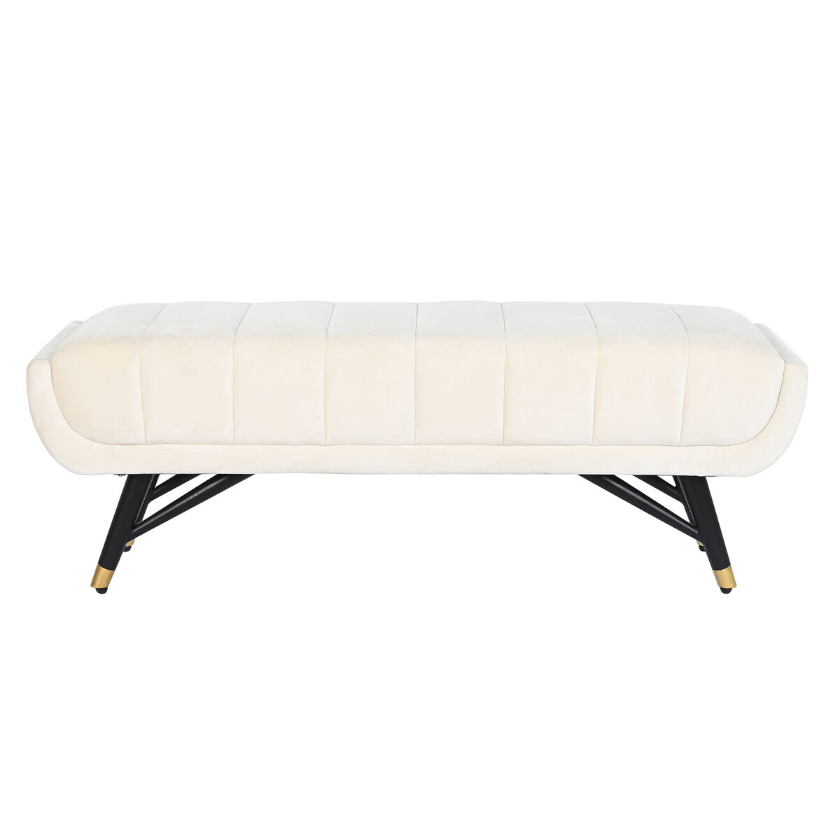 Sittpall DKD Home Decor Kräm 120 x 40 x 42 cm - 4